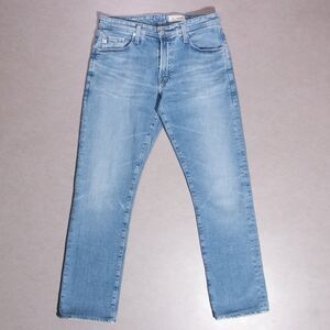 AG Adriano Goldschmeid Everett Slim Straight Denim Blue Jeans Mens 31x30 Whisker